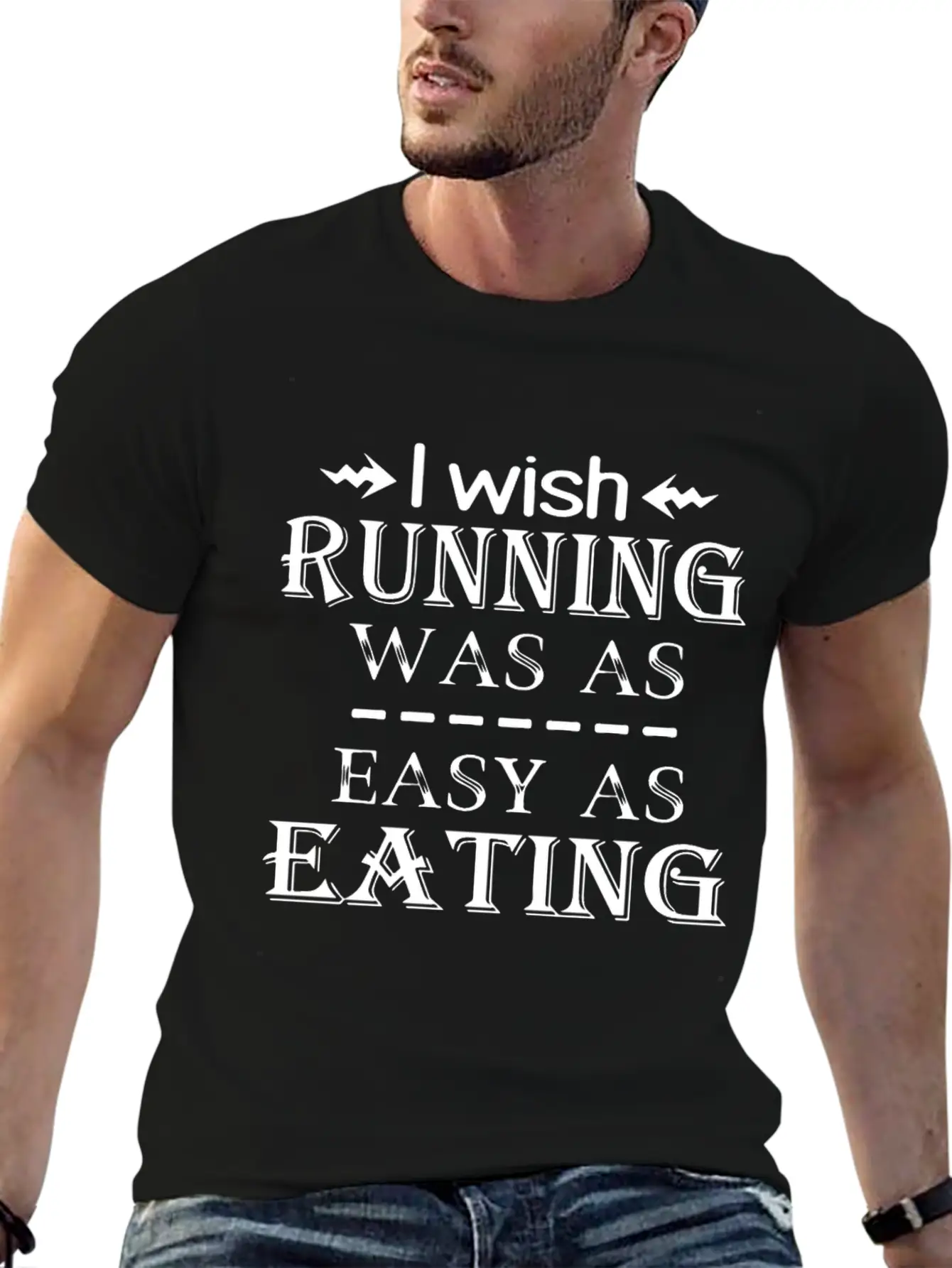 I Wish Running Was A Easy As Eating Run Unisex Casual T-Shirt – Clean Design For Daily Comfort