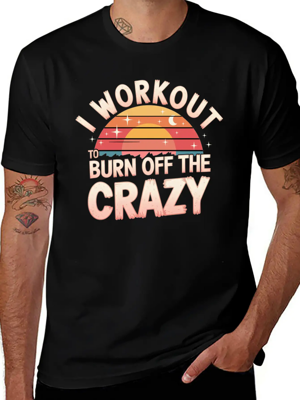 I Workout To Burn Off The Crazy 14 Unisex Casual T-Shirt – Clean Design For Daily Comfort