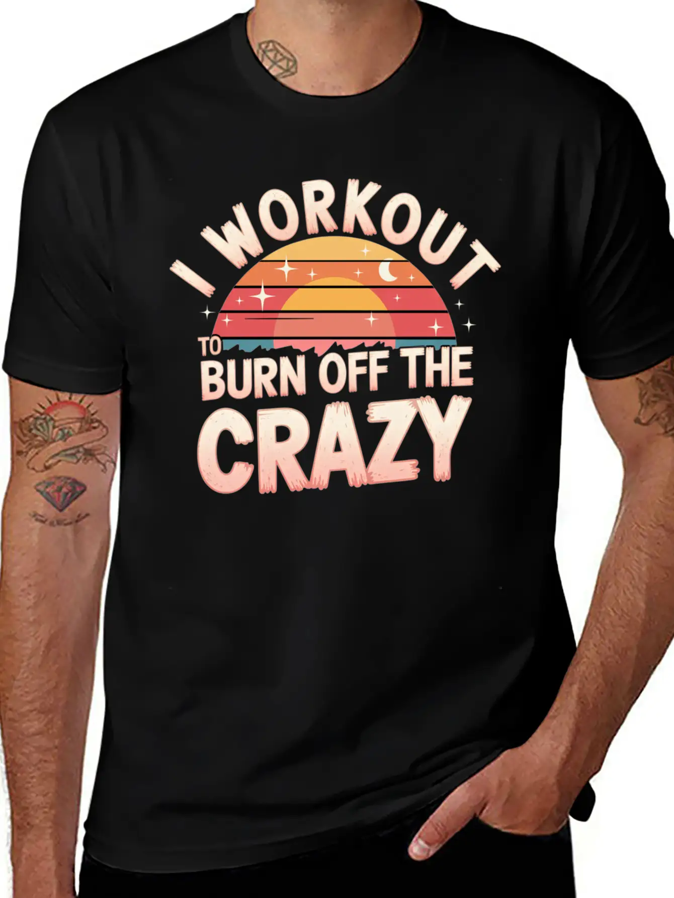 I Workout To Burn Off The Crazy 14 Unisex Casual T-Shirt – Clean Design For Daily Comfort