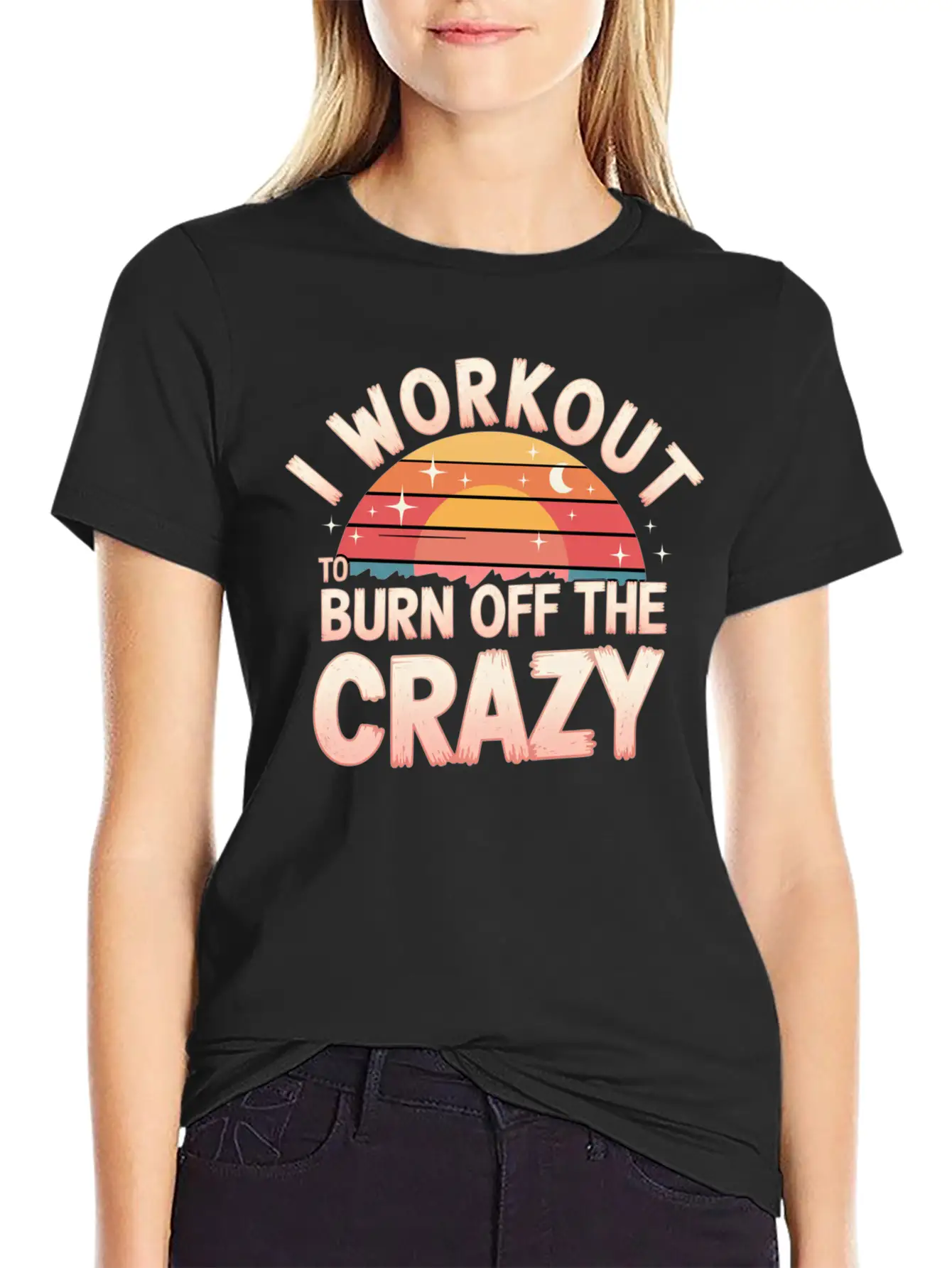 I Workout To Burn Off The Crazy 14 Unisex Casual T-Shirt – Clean Design For Daily Comfort
