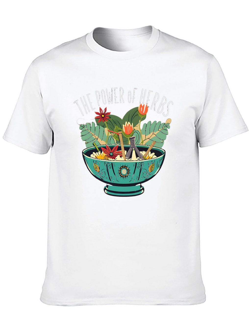 Power of Herbs Graphic Tee - Nature Lover Shirt