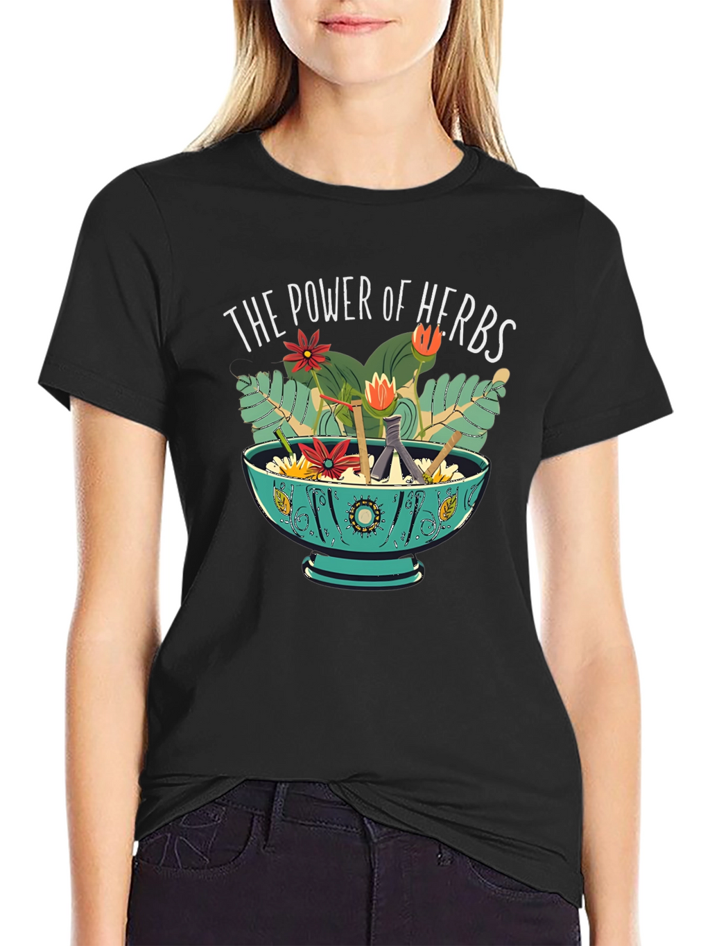 Power of Herbs Graphic Tee - Nature Lover Shirt