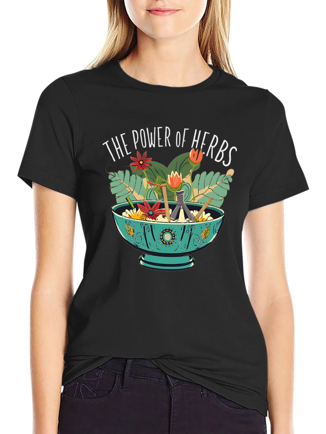 Power of Herbs Graphic Tee - Nature Lover Shirt