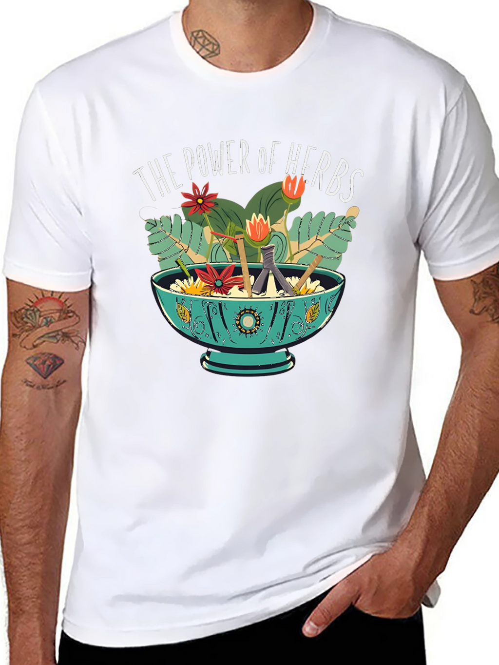 Power of Herbs Graphic Tee - Nature Lover Shirt