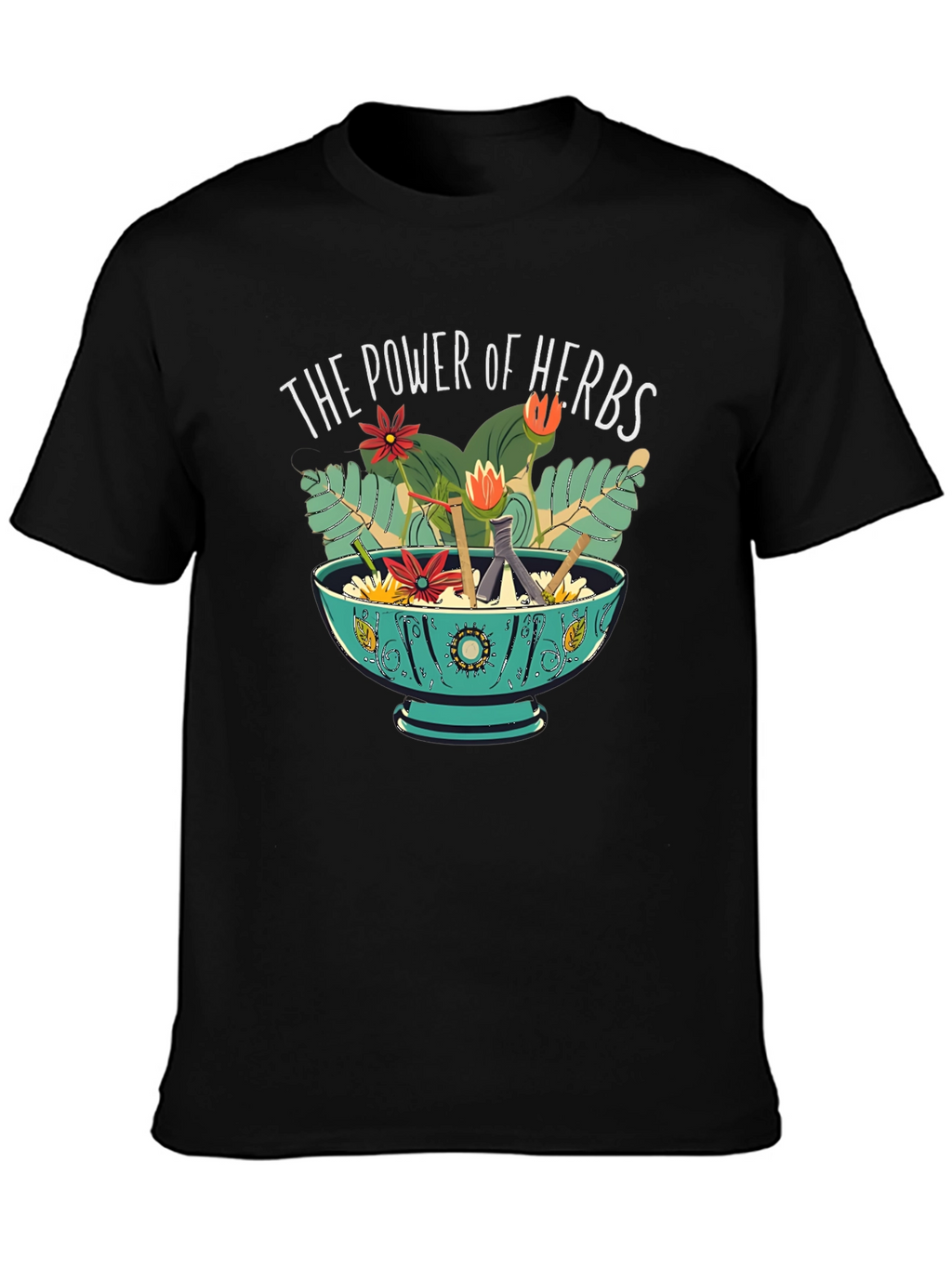Power of Herbs Graphic Tee - Nature Lover Shirt