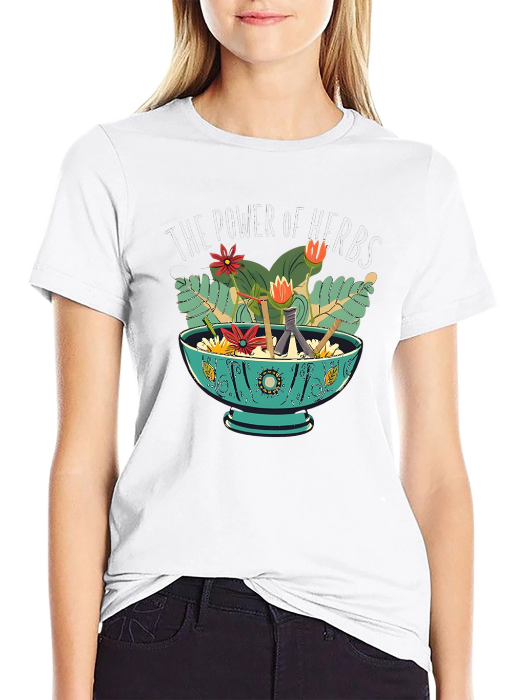 Power of Herbs Graphic Tee - Nature Lover Shirt