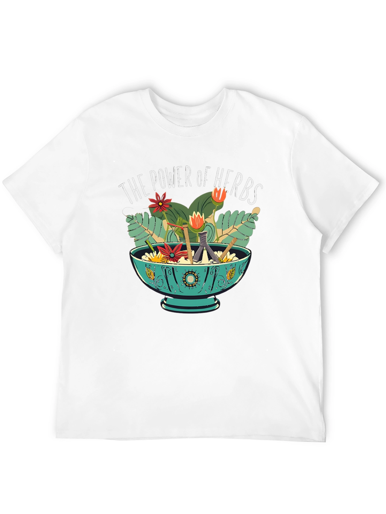 Power of Herbs Graphic Tee - Nature Lover Shirt