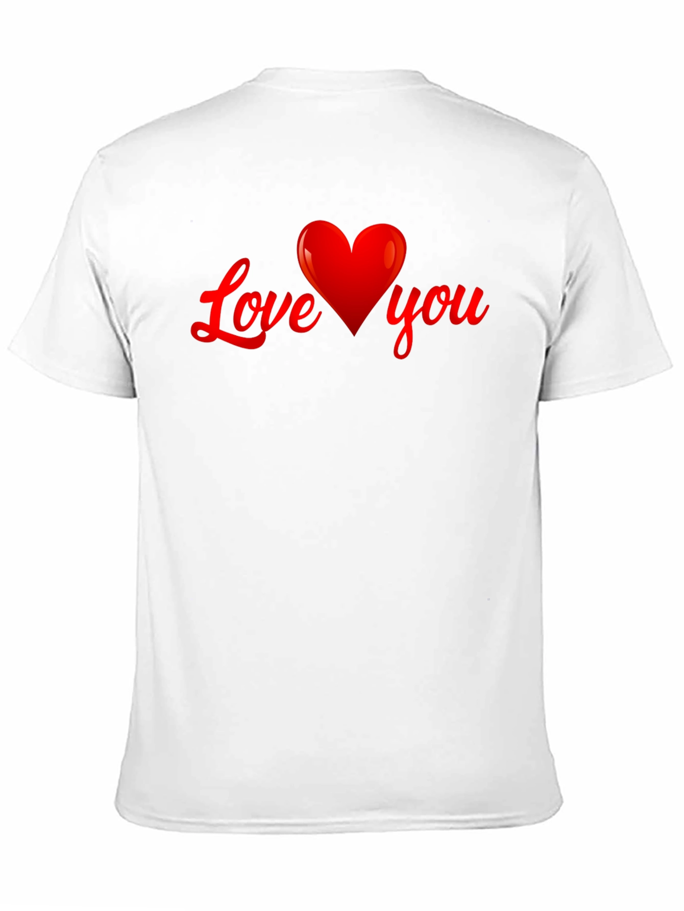 Love You Heart Graphic T-Shirt - Black