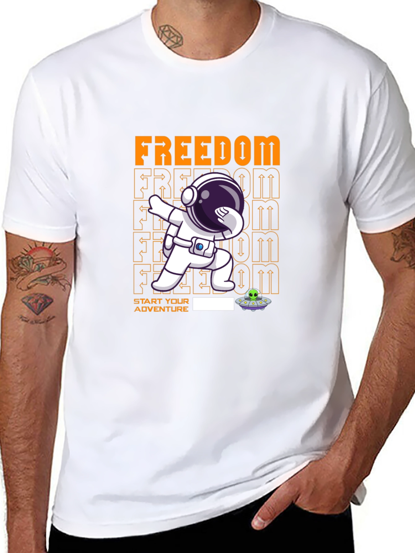 Freedom Astronaut Dab T-Shirt - Start Your Adventure!