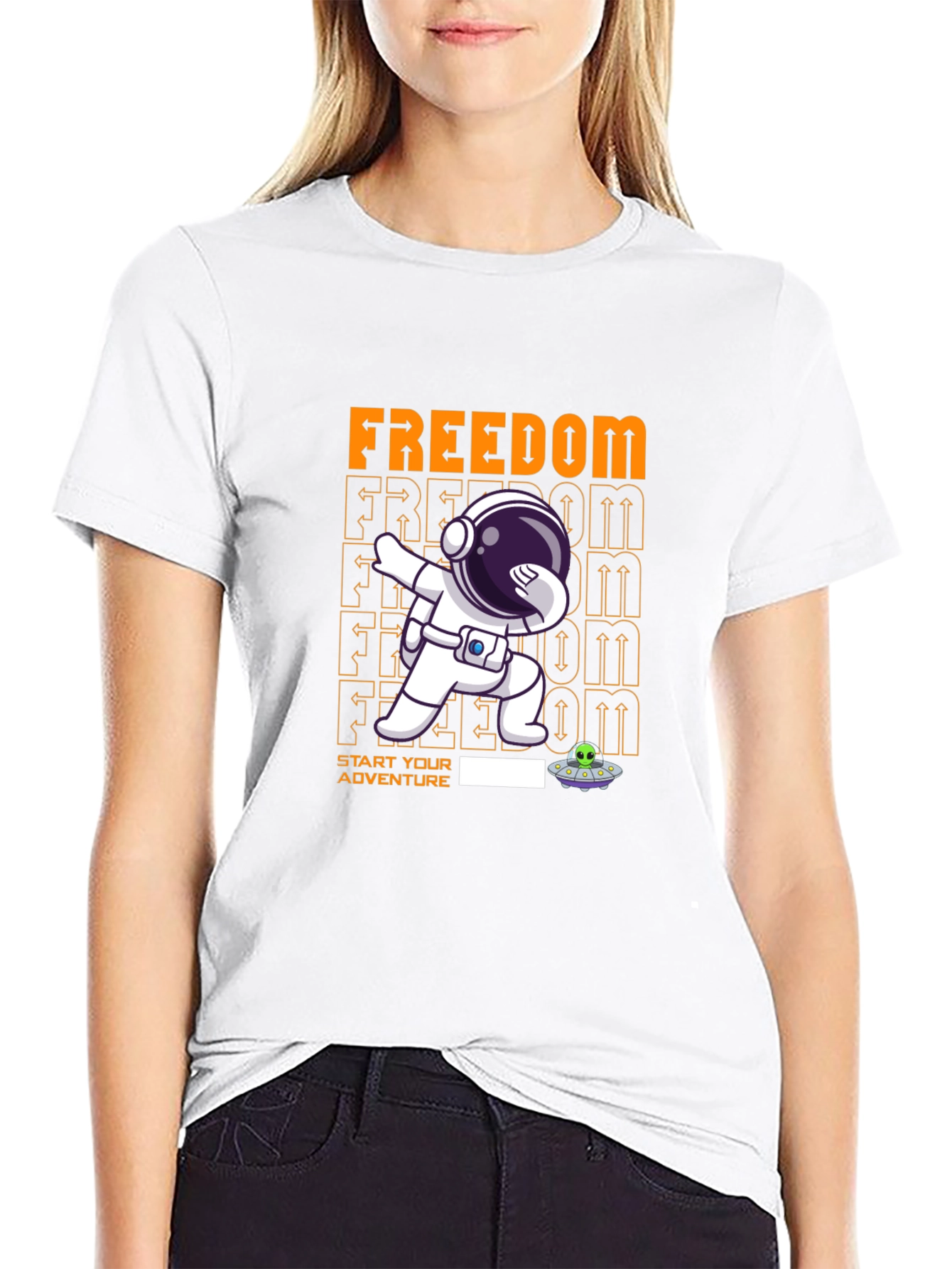 Freedom Astronaut Dab T-Shirt - Start Your Adventure!