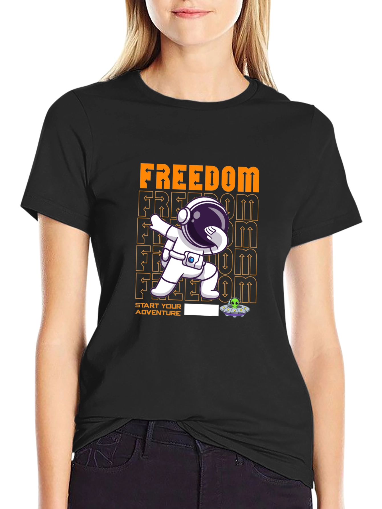 Freedom Astronaut Dab T-Shirt - Start Your Adventure!