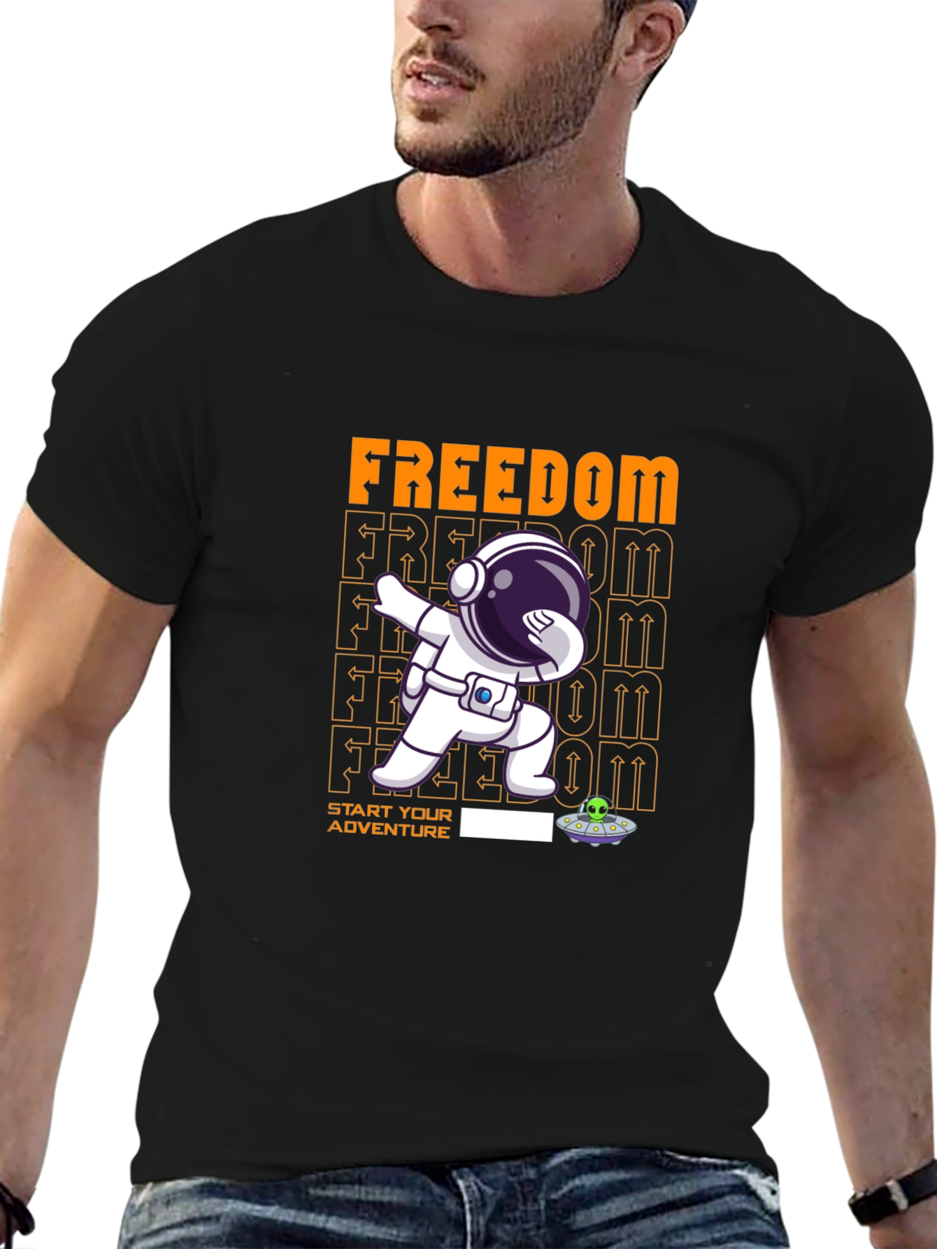Freedom Astronaut Dab T-Shirt - Start Your Adventure!