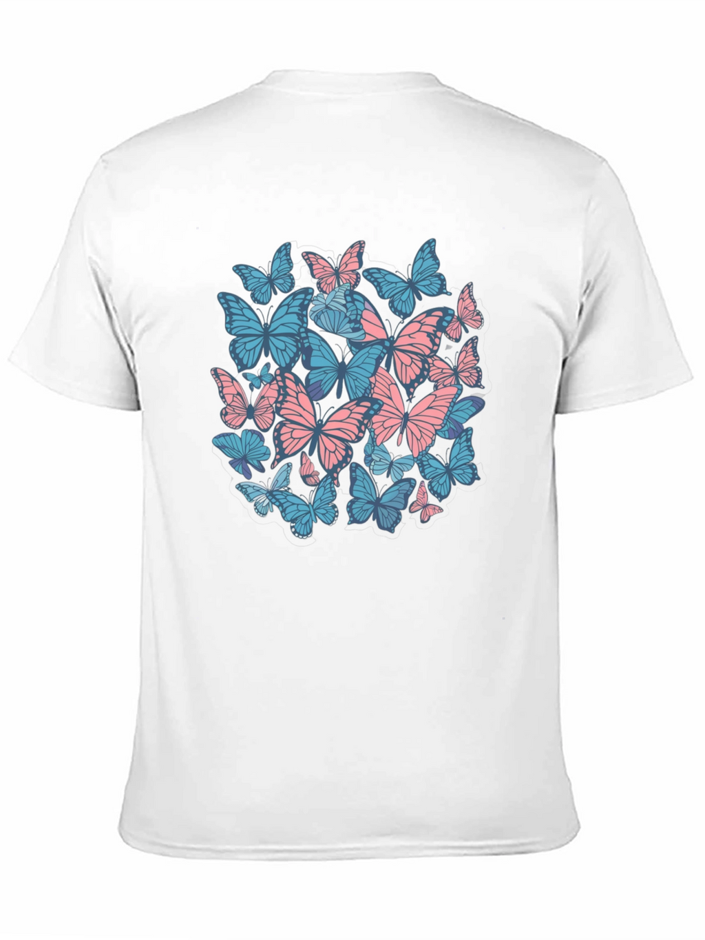 Butterfly Print Black T-Shirt