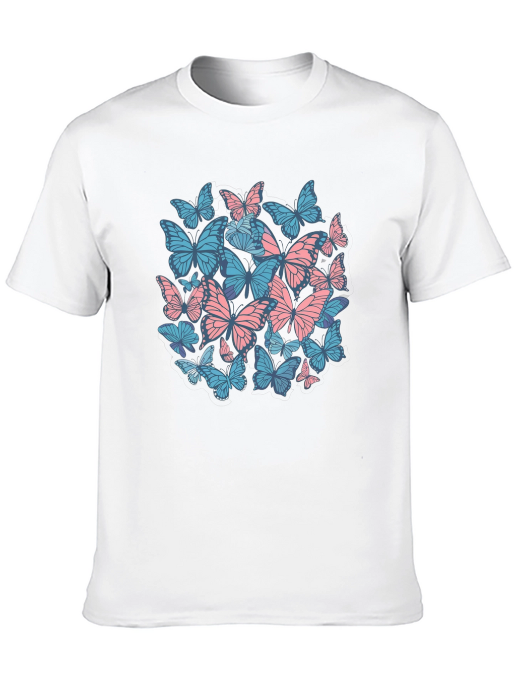 Butterfly Print Black T-Shirt