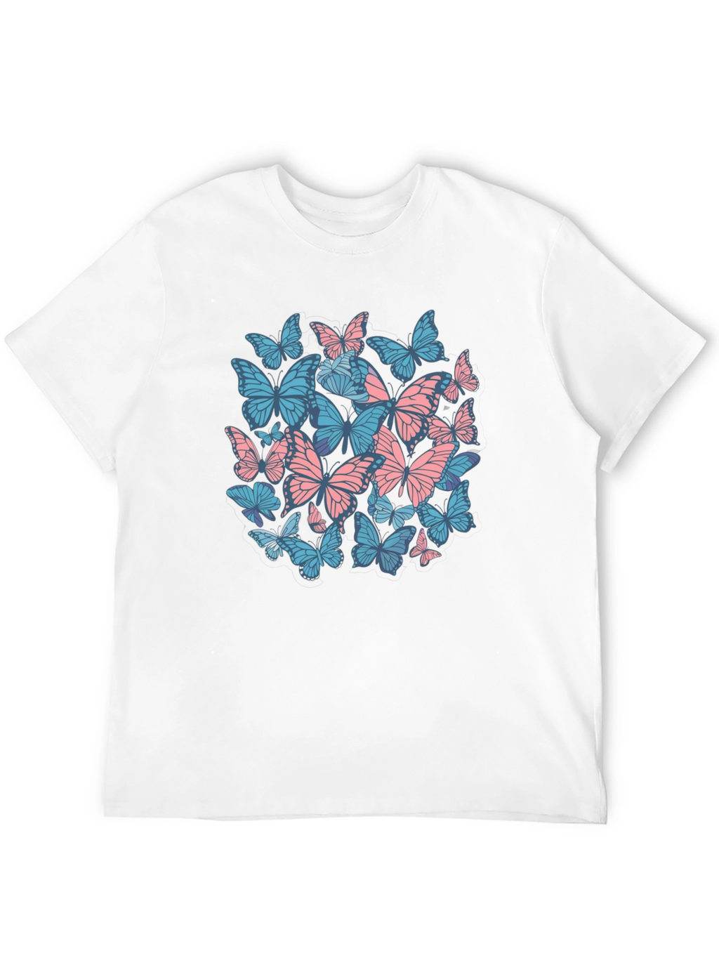 Butterfly Print Black T-Shirt