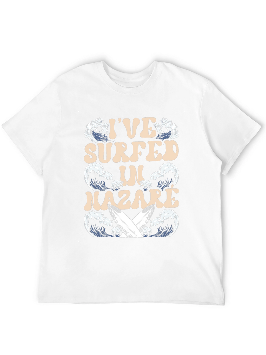Surfer T-Shirt - Nazare Wave Design