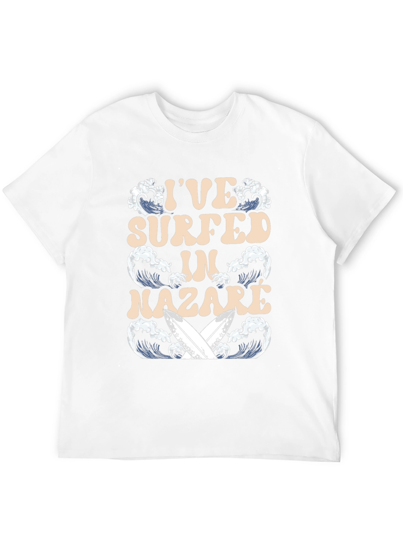 Surfer T-Shirt - Nazare Wave Design