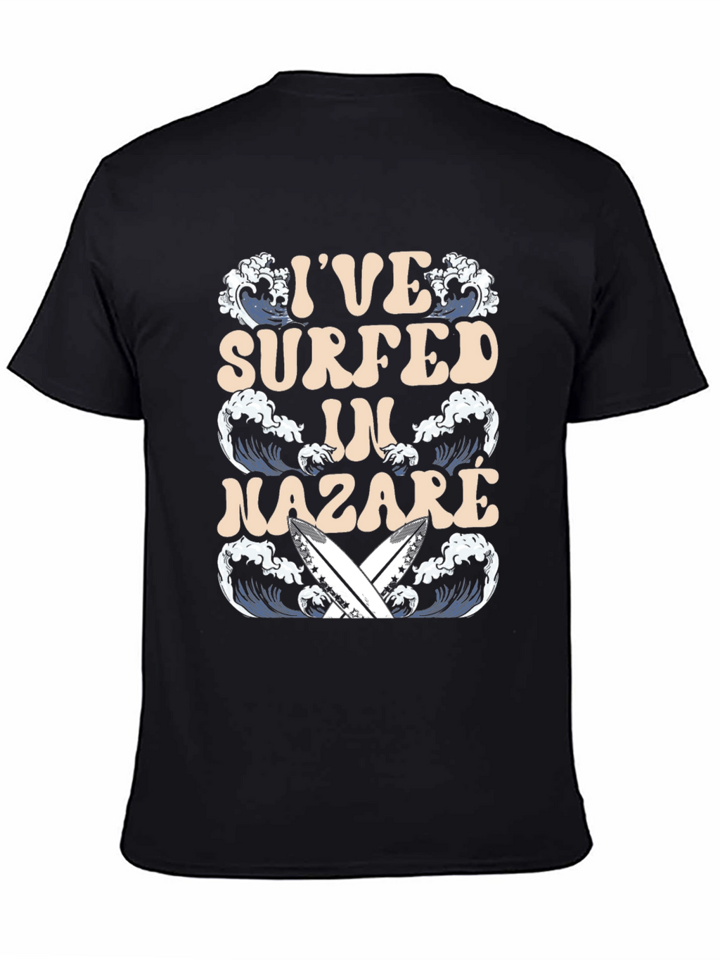 Surfer T-Shirt - Nazare Wave Design