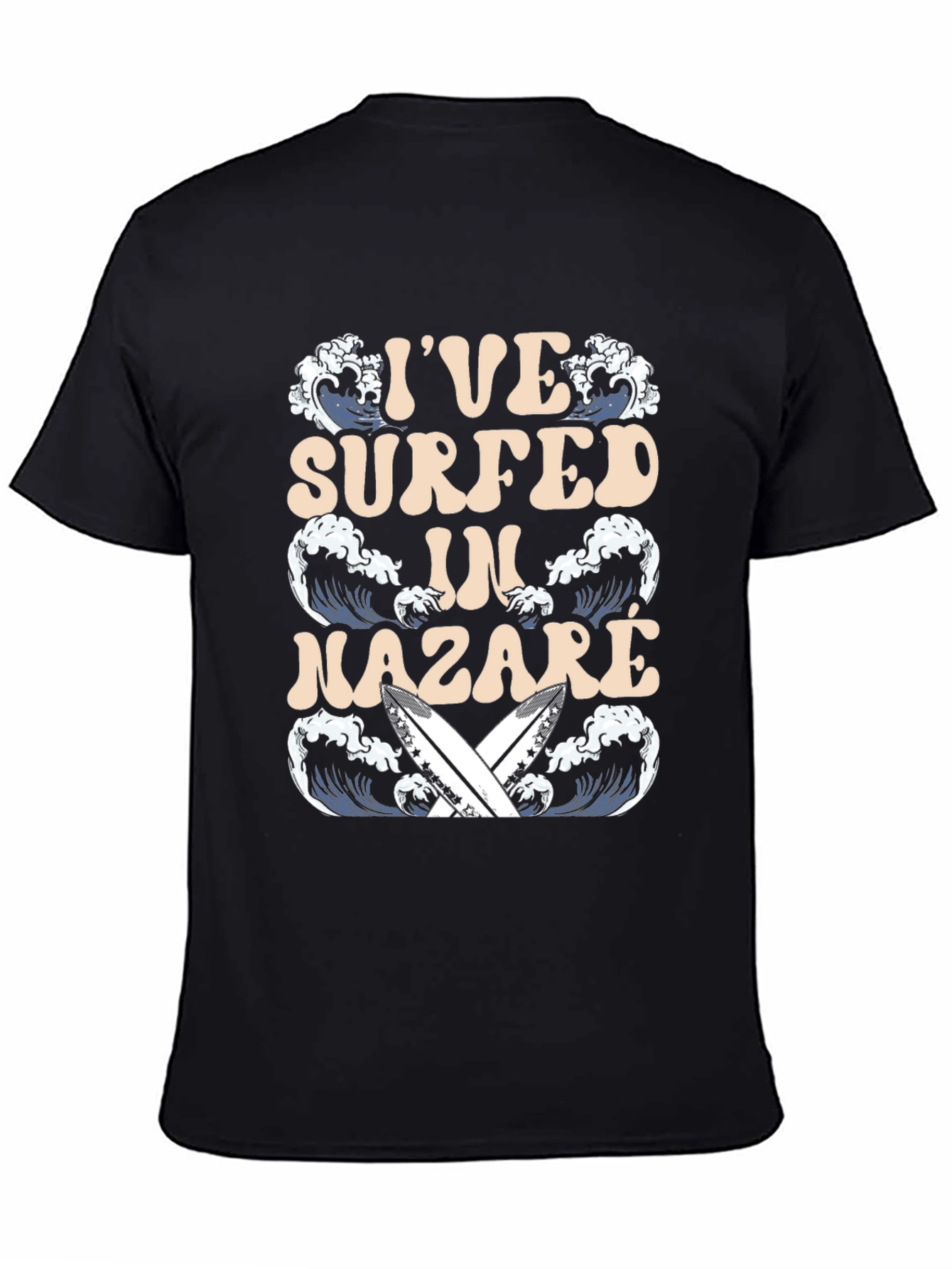 Surfer T-Shirt - Nazare Wave Design