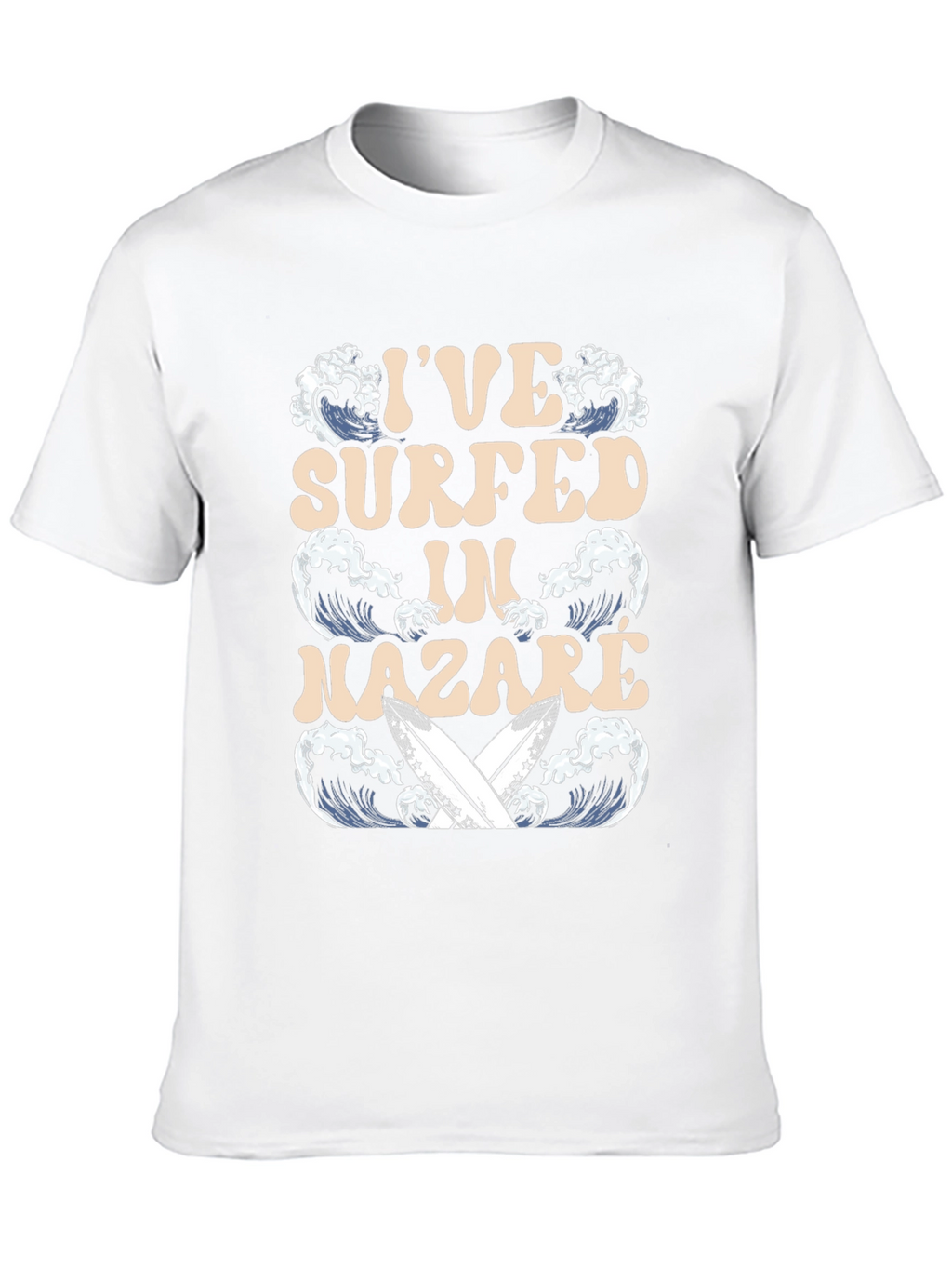 Surfer T-Shirt - Nazare Wave Design