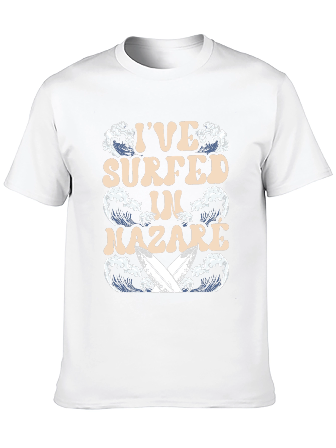 Surfer T-Shirt - Nazare Wave Design