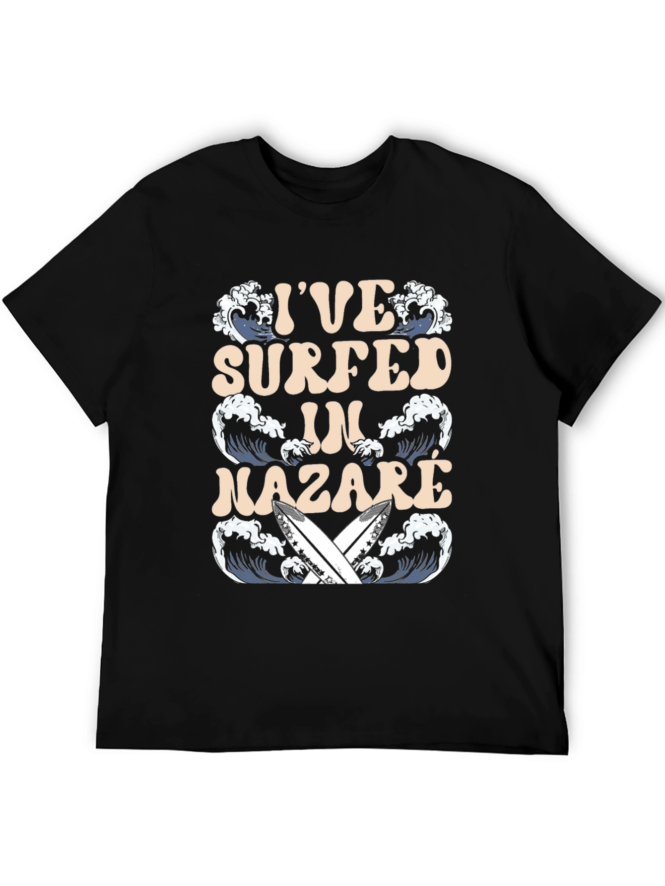 Surfer T-Shirt - Nazare Wave Design