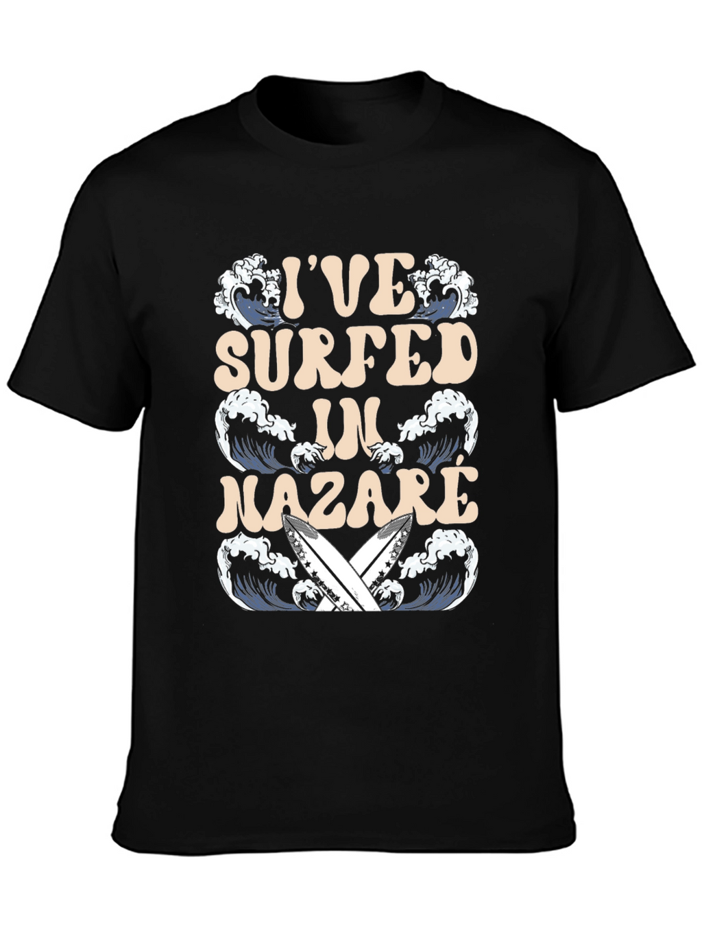 Surfer T-Shirt - Nazare Wave Design