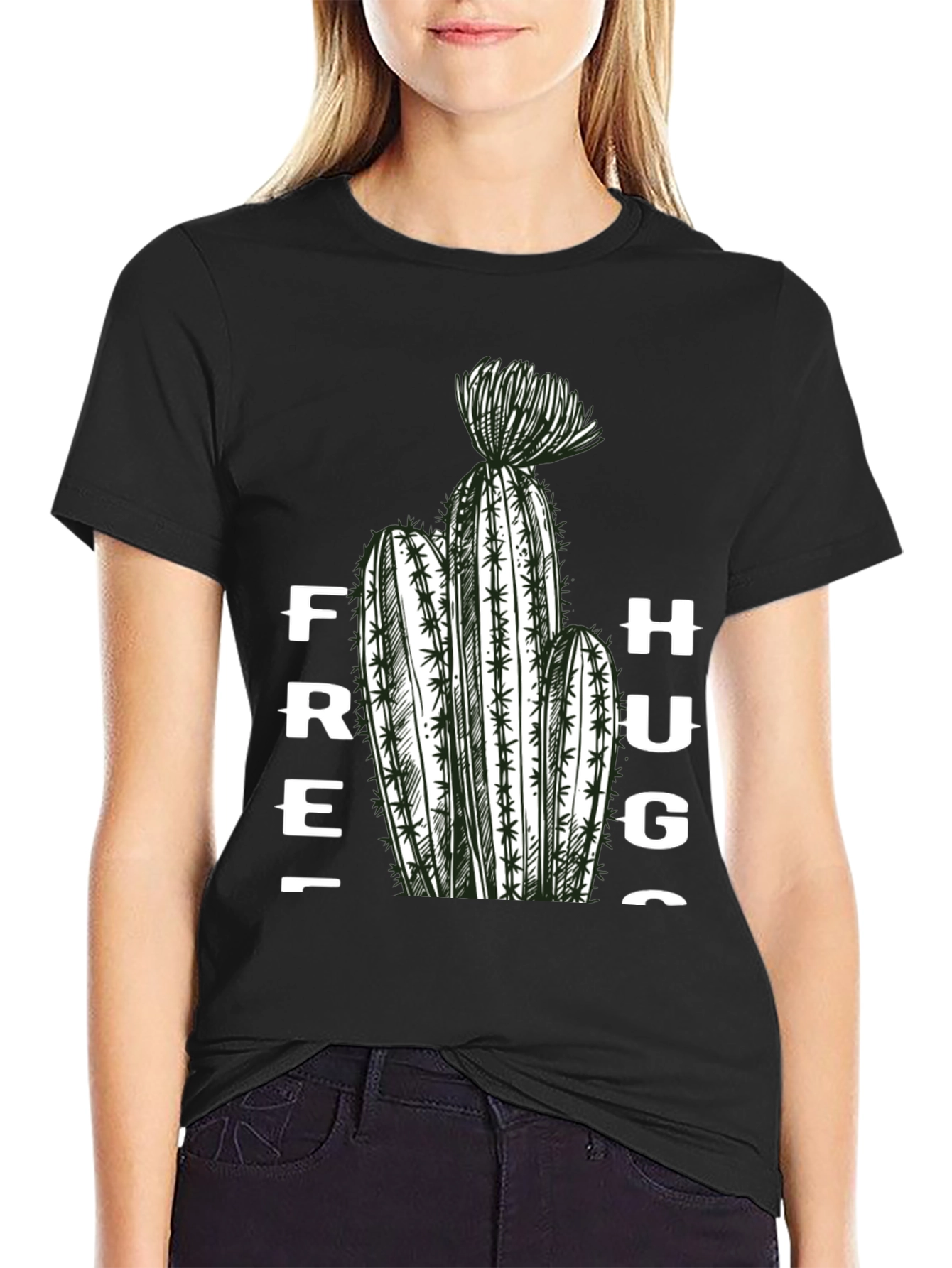 Free Hugs Cactus Graphic Tee