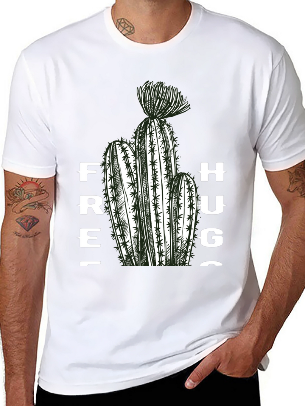 Free Hugs Cactus Graphic Tee
