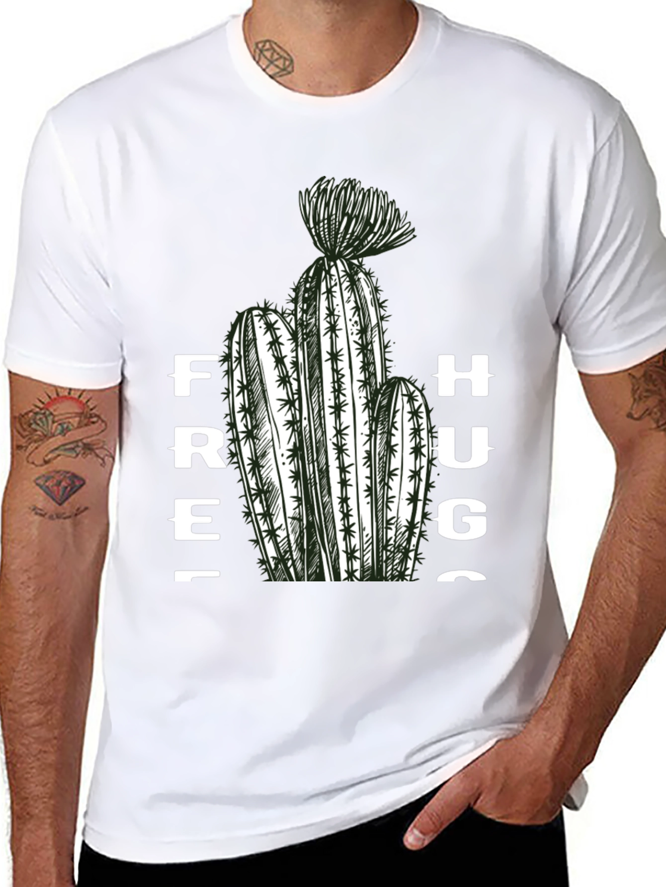 Free Hugs Cactus Graphic Tee