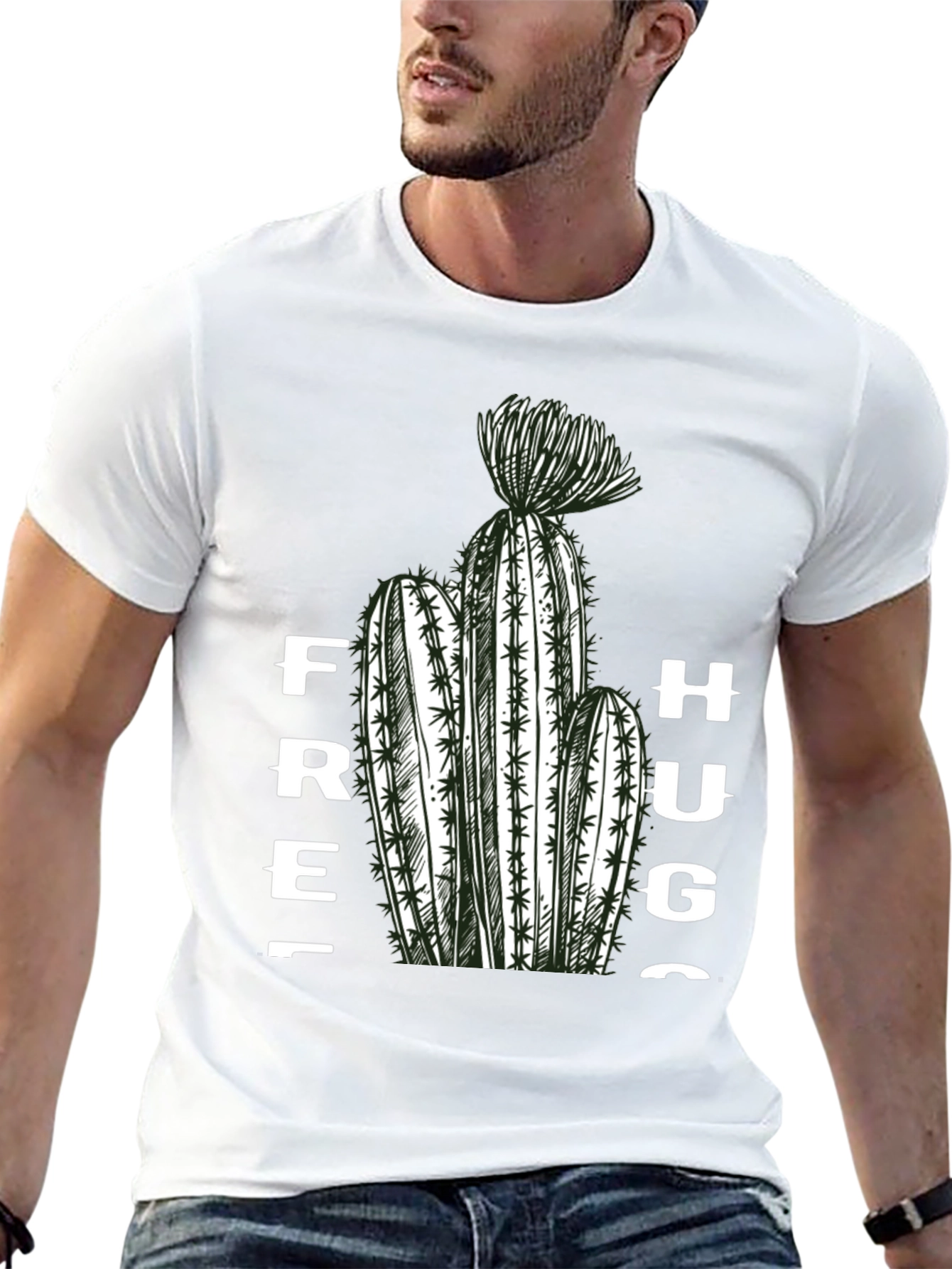 Free Hugs Cactus Graphic Tee