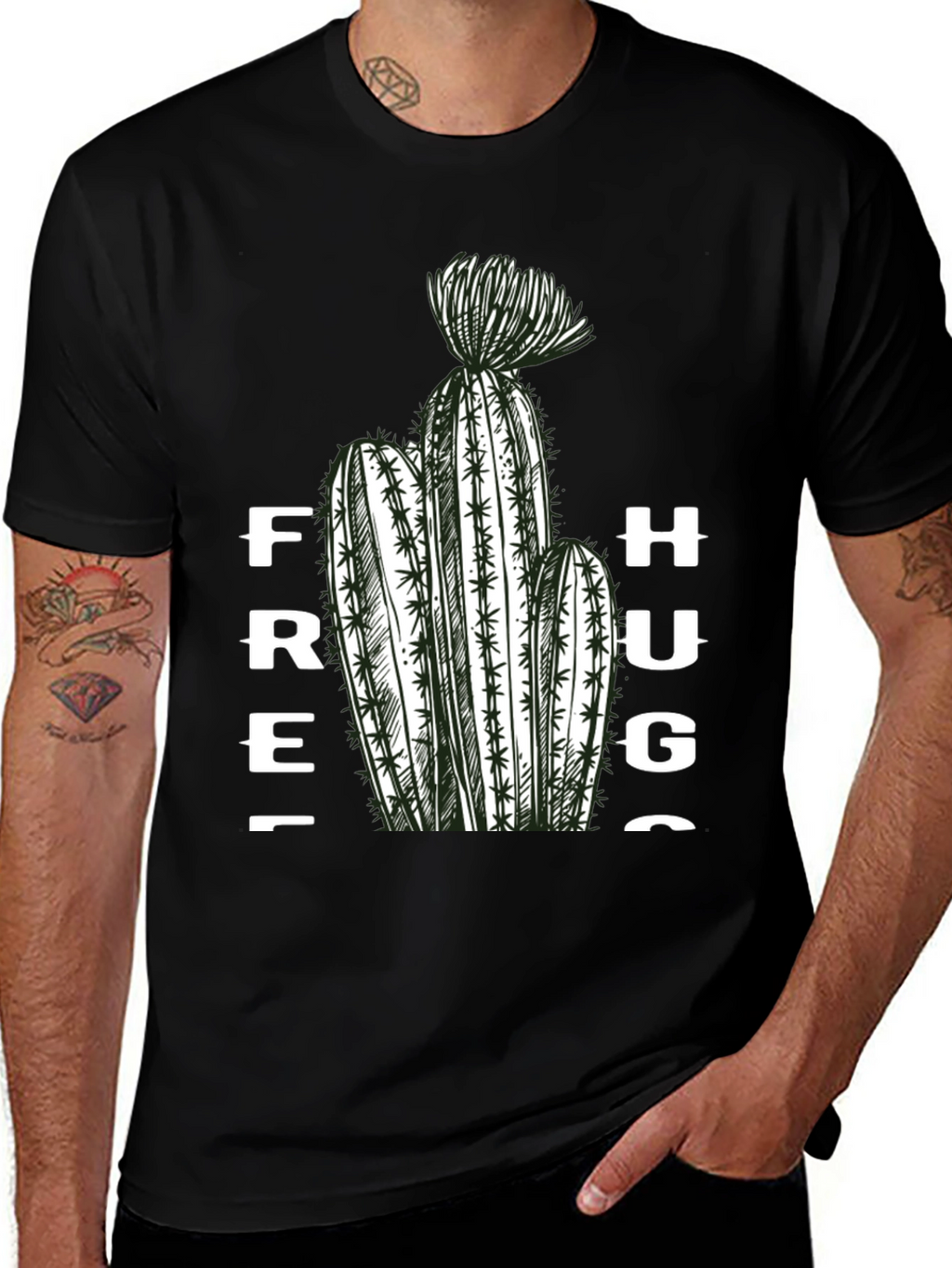 Free Hugs Cactus Graphic Tee