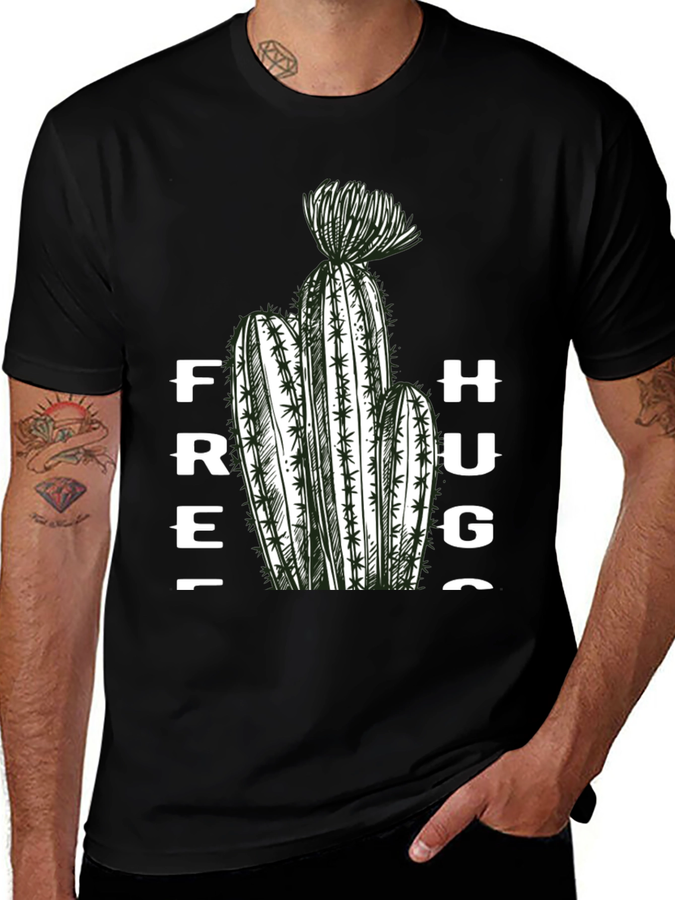 Free Hugs Cactus Graphic Tee