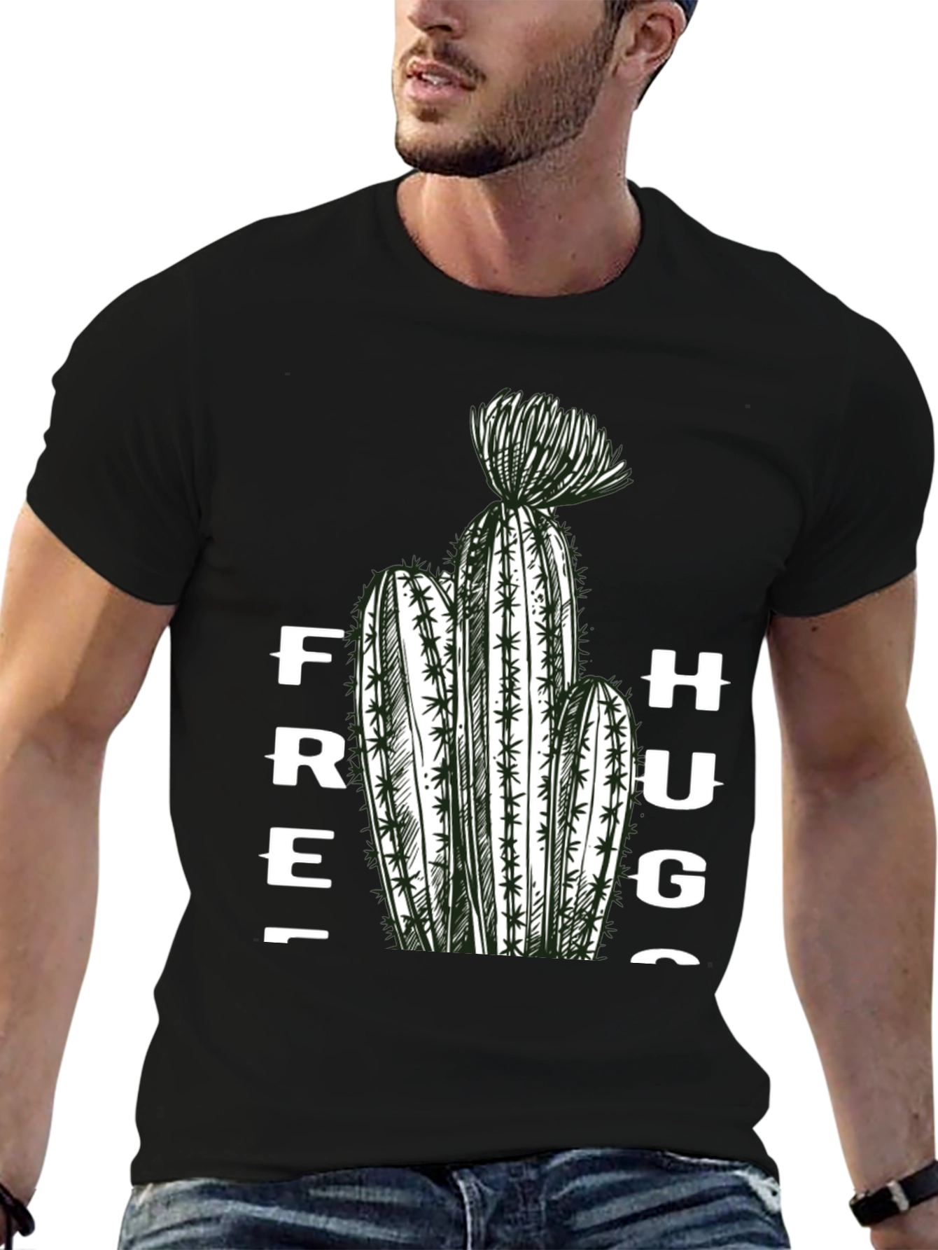 Free Hugs Cactus Graphic Tee