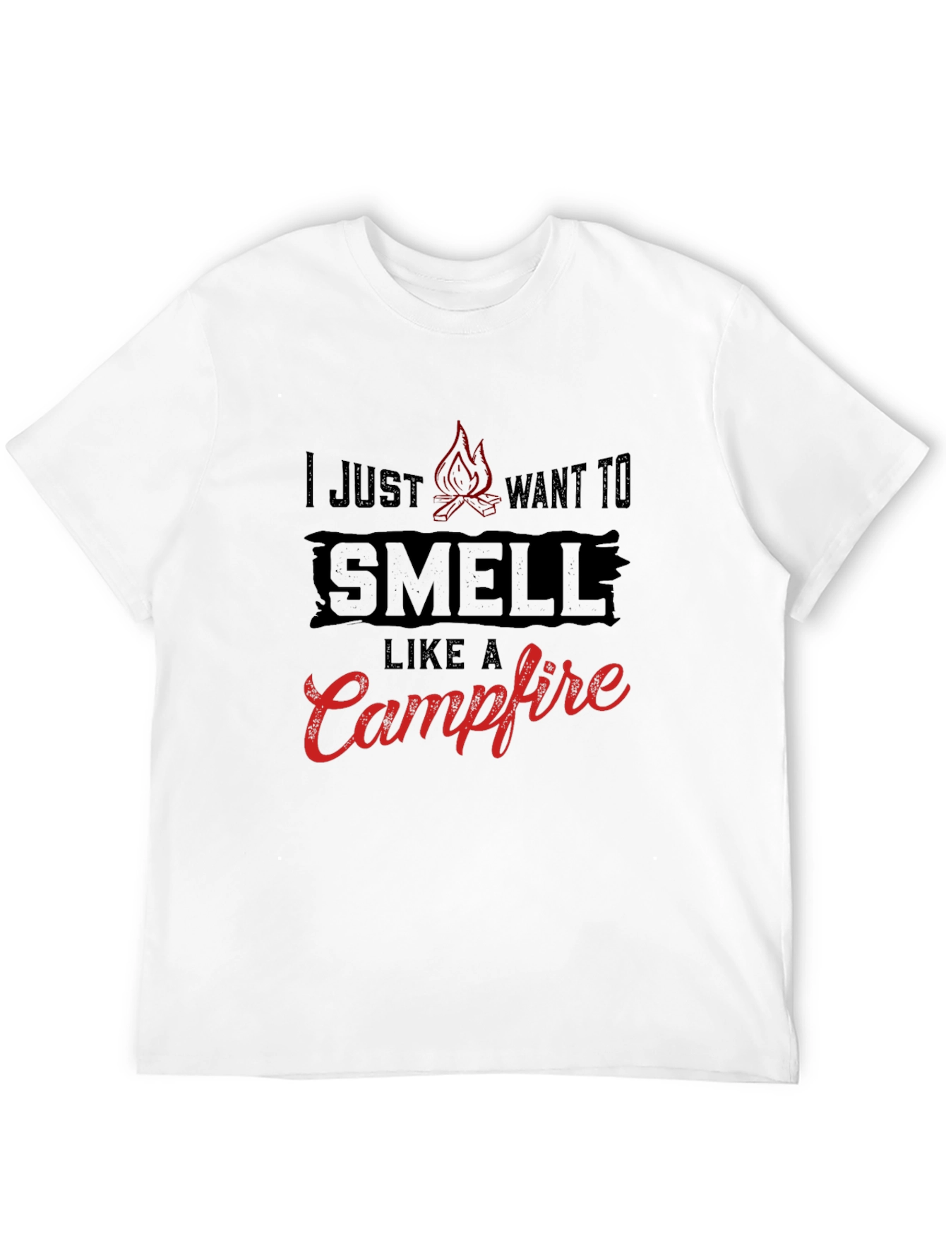 Campfire Smell Graphic Tee - Black Cotton T-Shirt