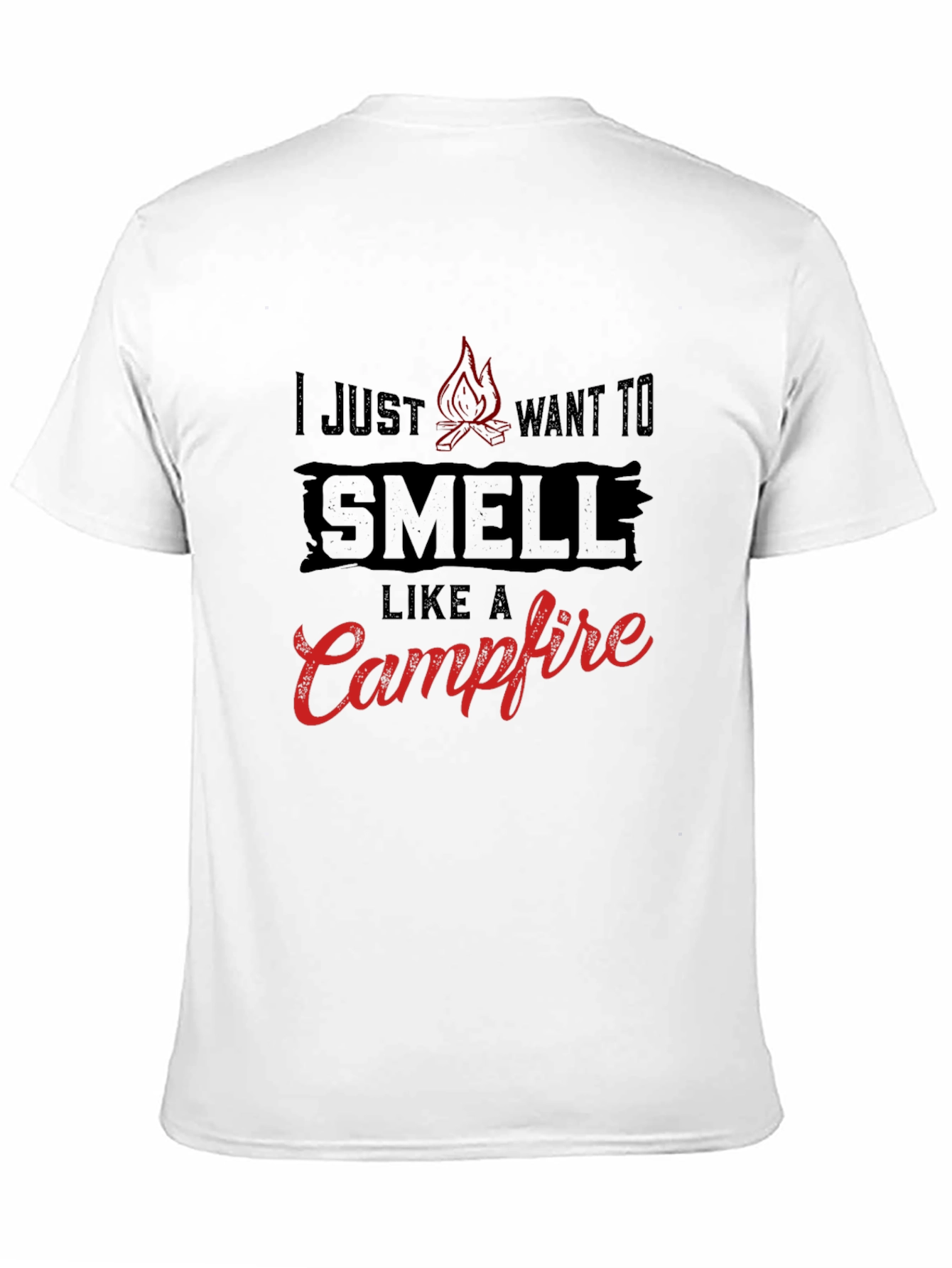 Campfire Smell Graphic Tee - Black Cotton T-Shirt