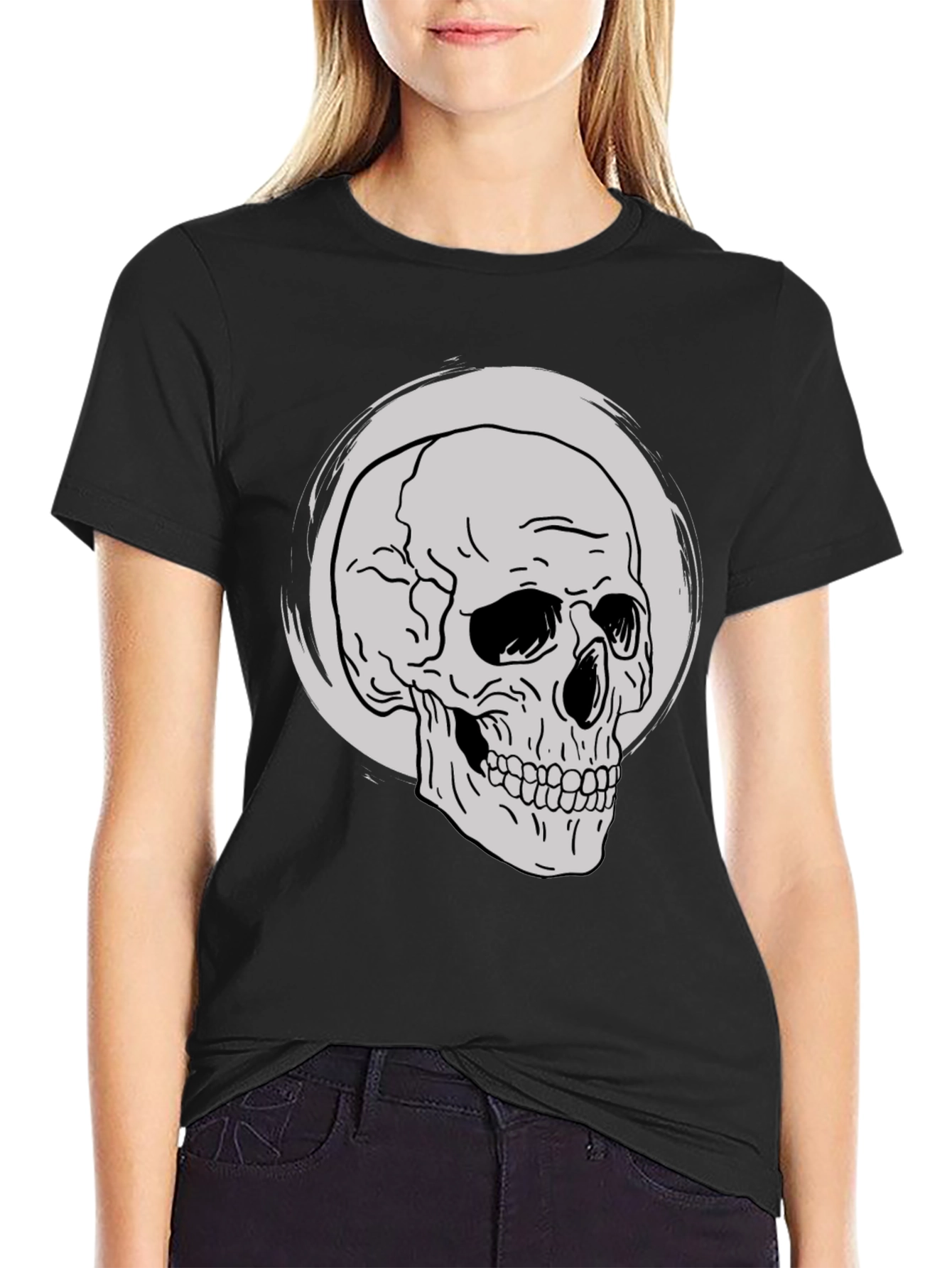 Skull Graphic Tee - Classic Black T-Shirt