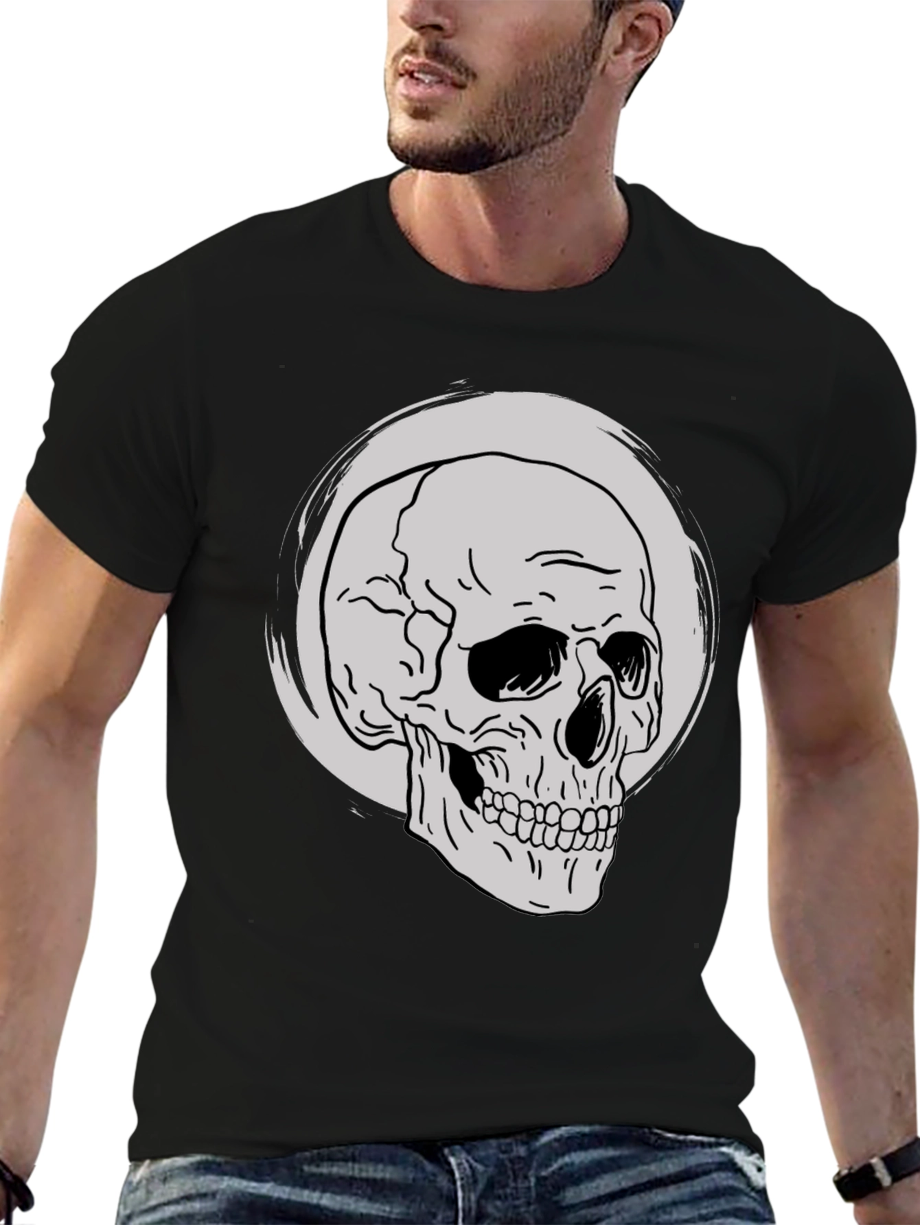 Skull Graphic Tee - Classic Black T-Shirt
