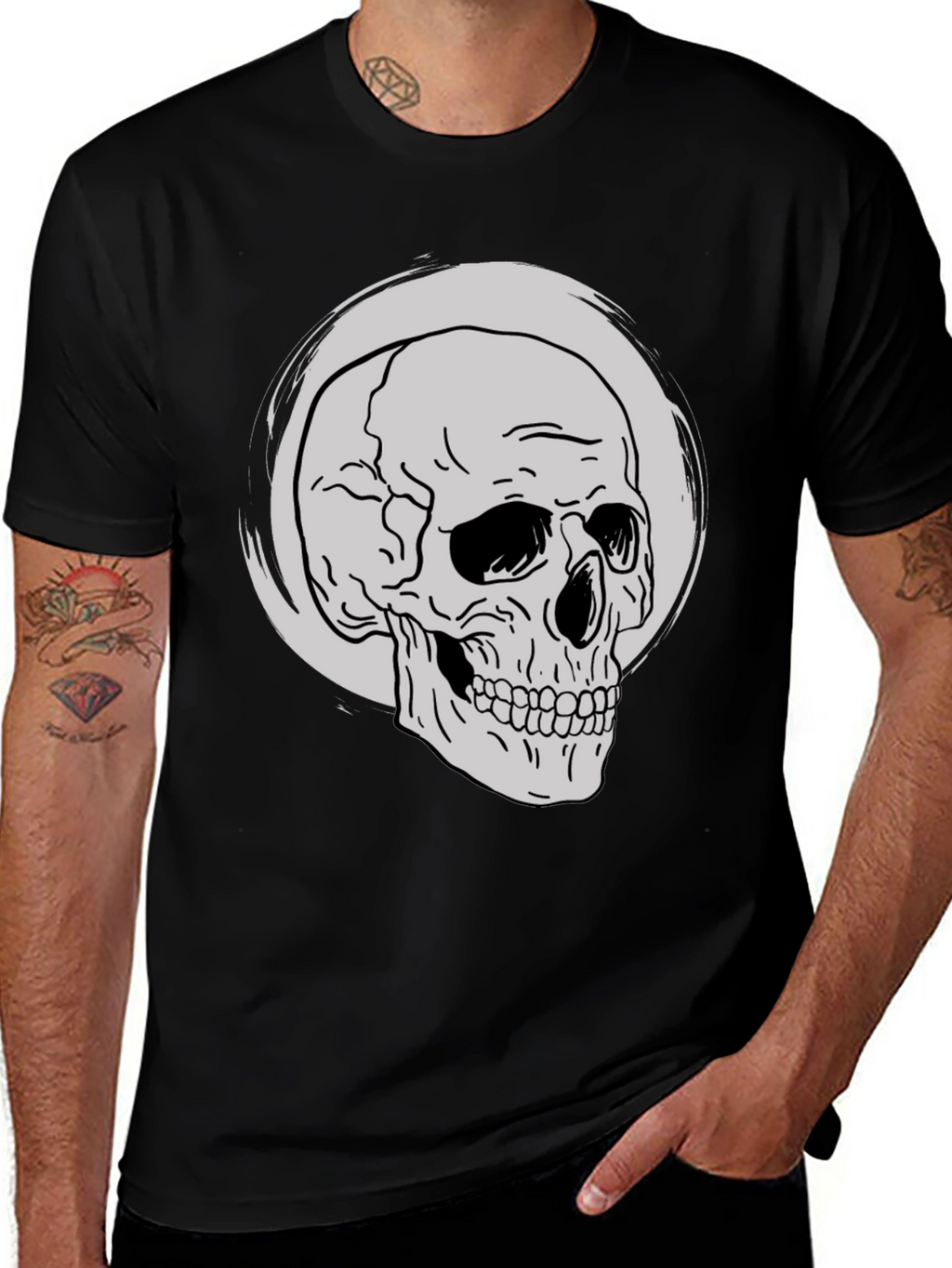 Skull Graphic Tee - Classic Black T-Shirt