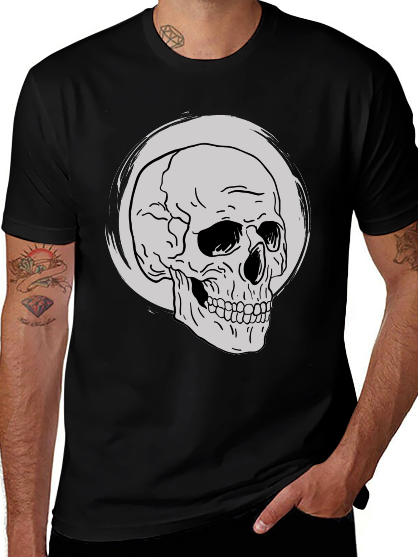 Skull Graphic Tee - Classic Black T-Shirt