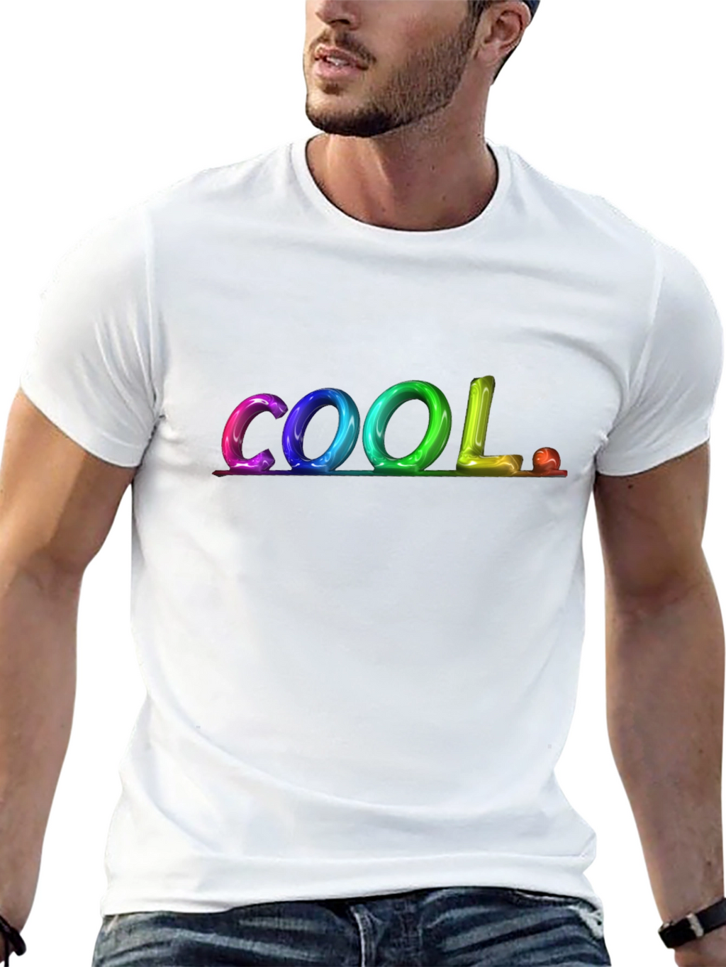 Cool Graphic Print Black T-Shirt
