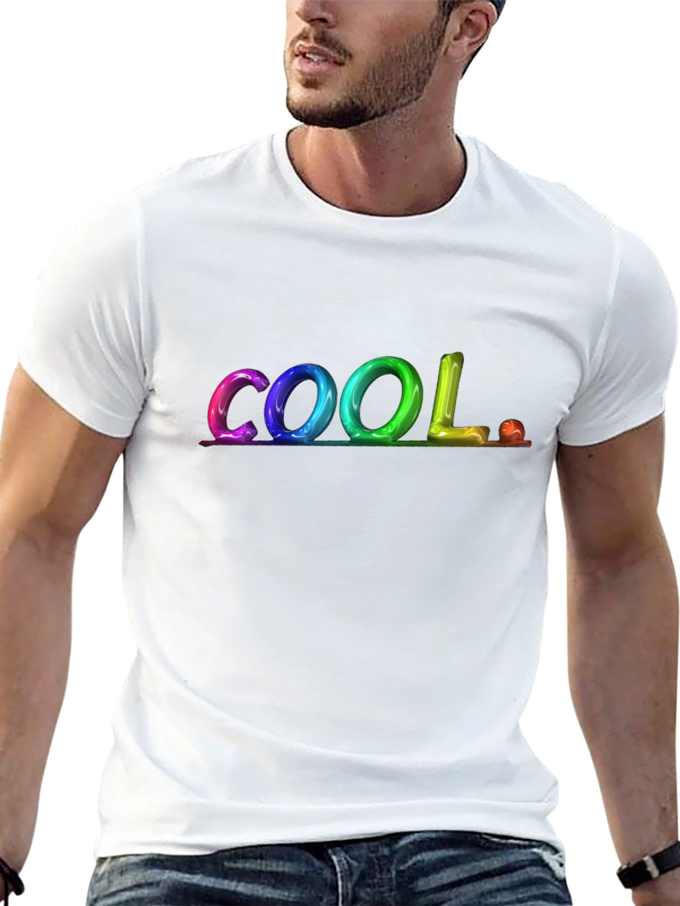 Cool Graphic Print Black T-Shirt