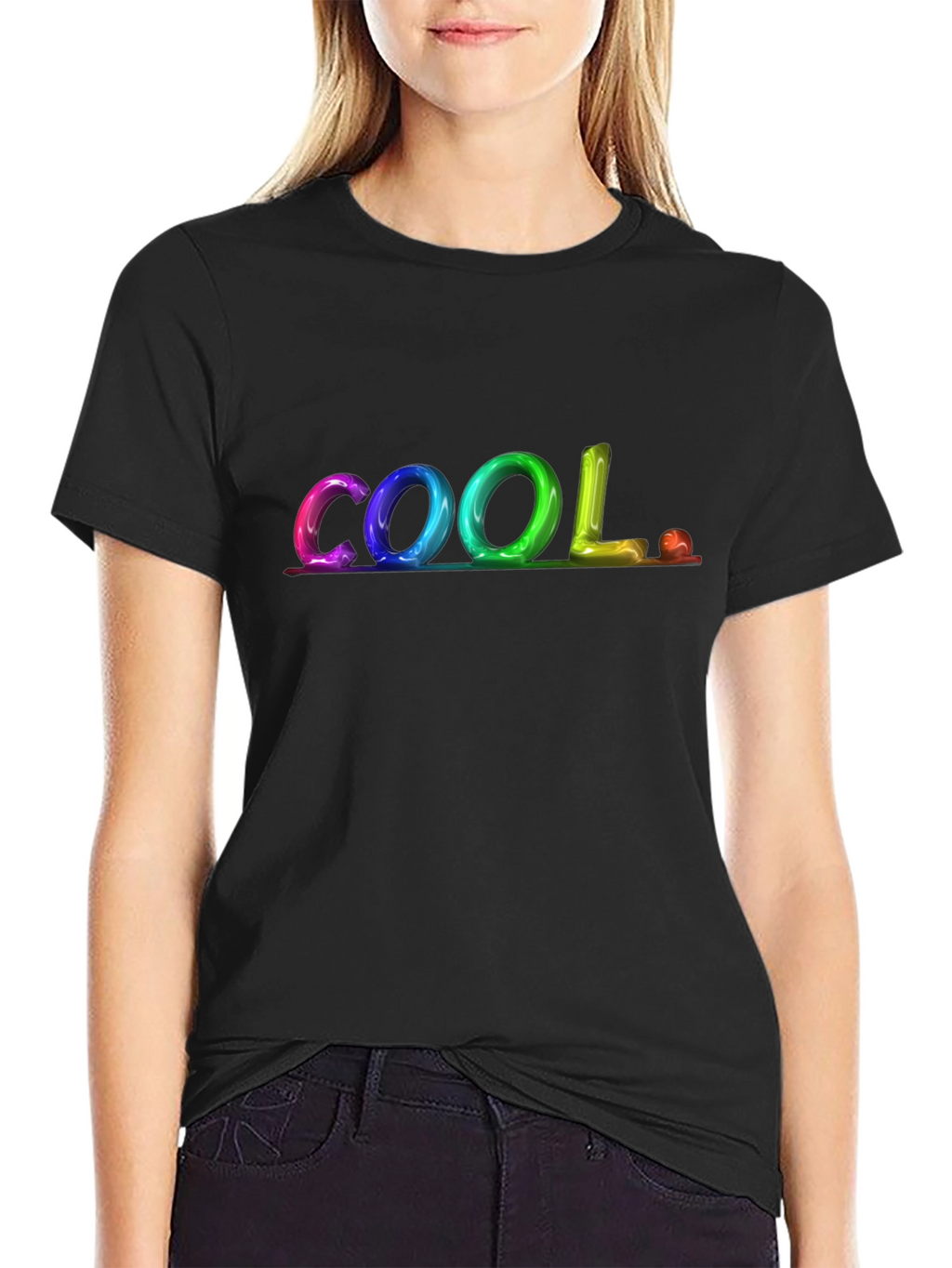 Cool Graphic Print Black T-Shirt