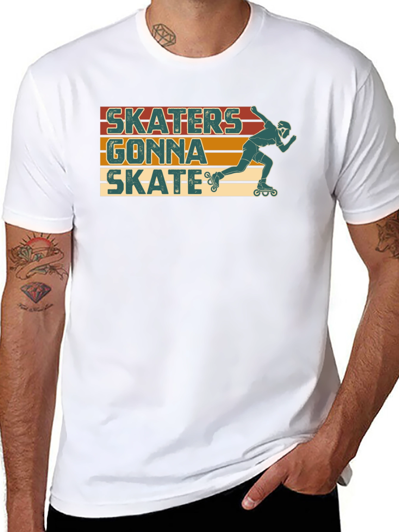 Skaters Gonna Skate Retro T-Shirt