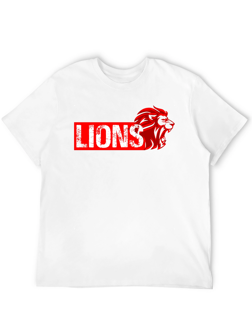 Lions Graphic Print Black T-Shirt