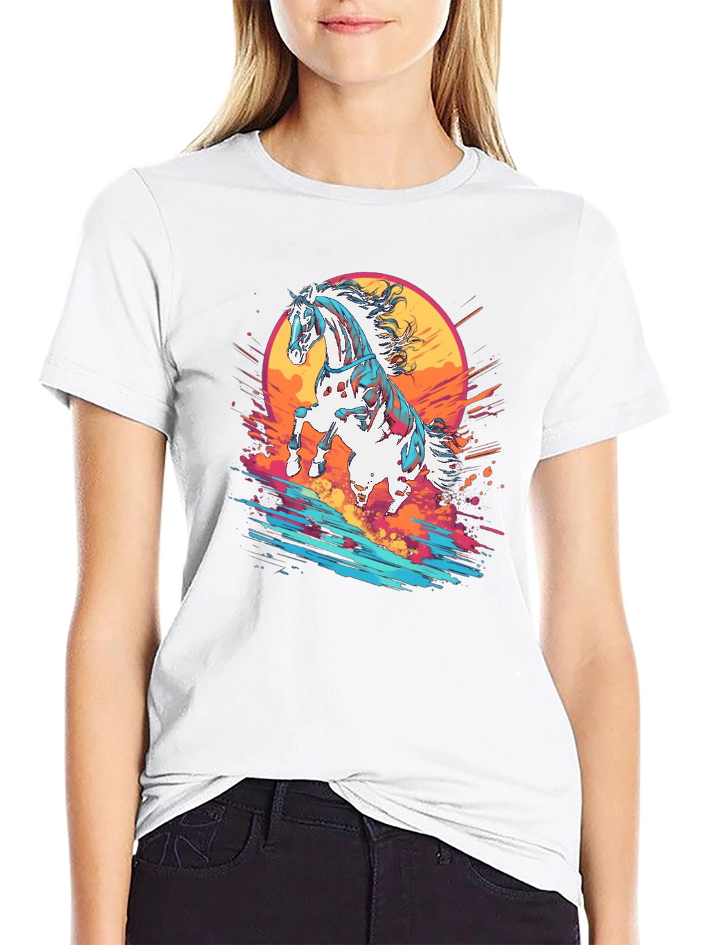 Majestic Horse Graphic Tee - Stylish & Unique