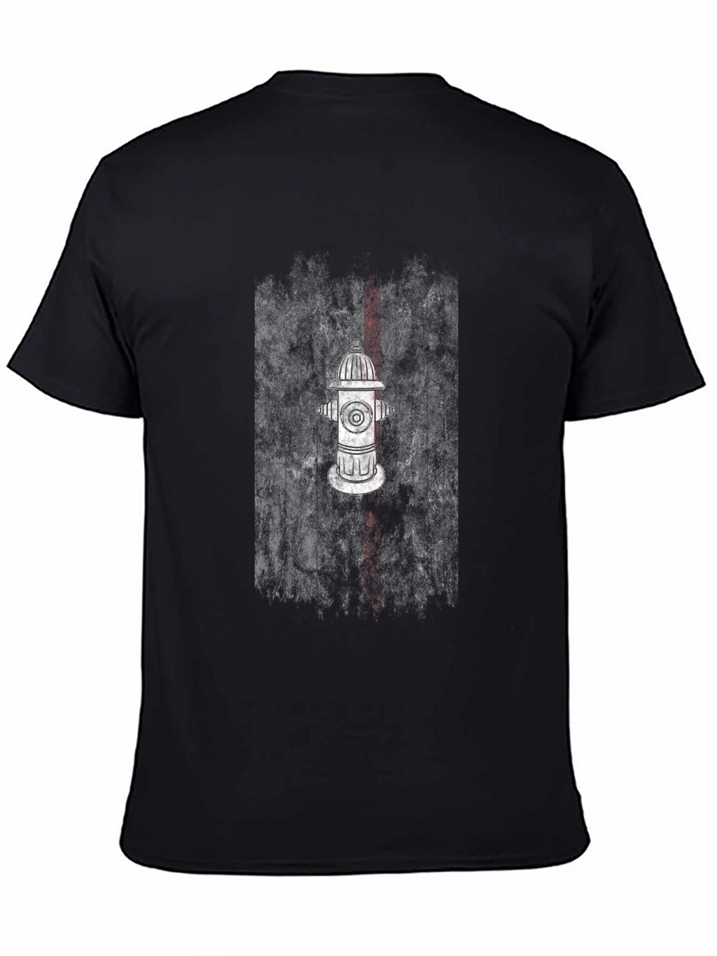 Fire Hydrant Graphic Tee - Black Cotton Blend T-Shirt