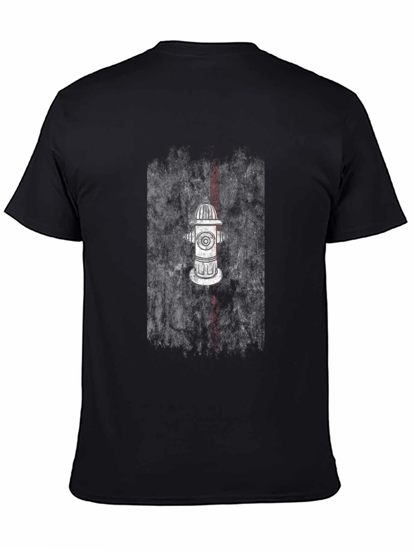 Fire Hydrant Graphic Tee - Black Cotton Blend T-Shirt