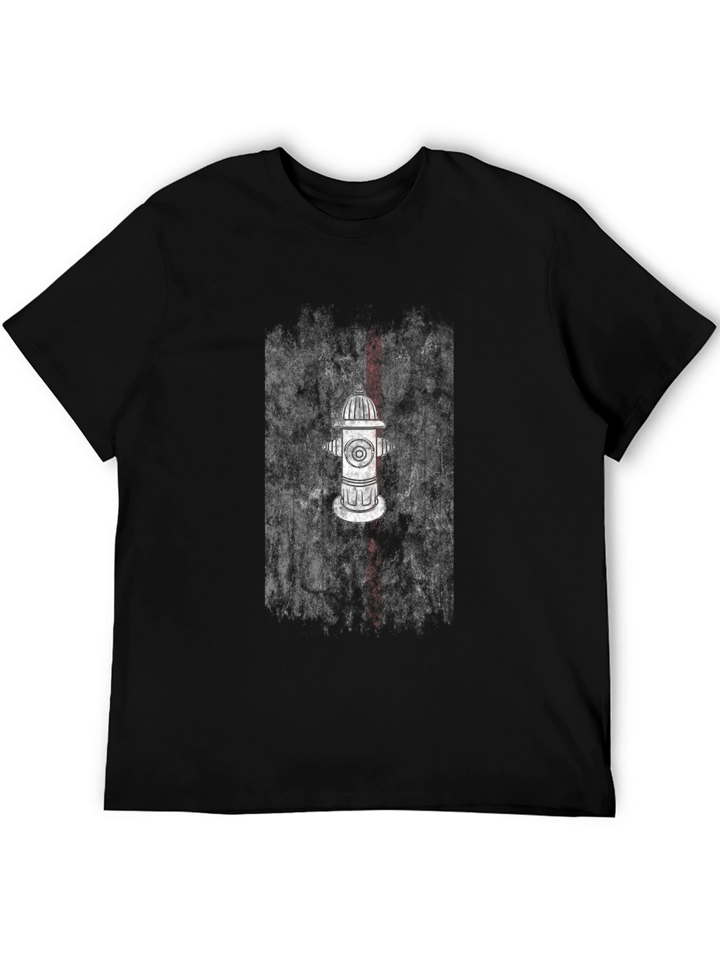 Fire Hydrant Graphic Tee - Black Cotton Blend T-Shirt