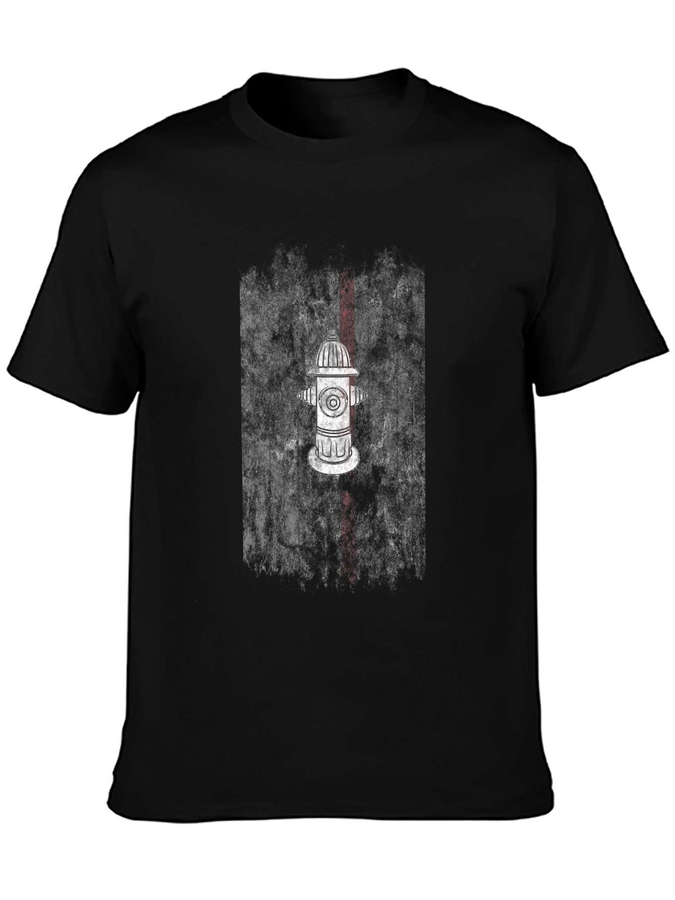 Fire Hydrant Graphic Tee - Black Cotton Blend T-Shirt
